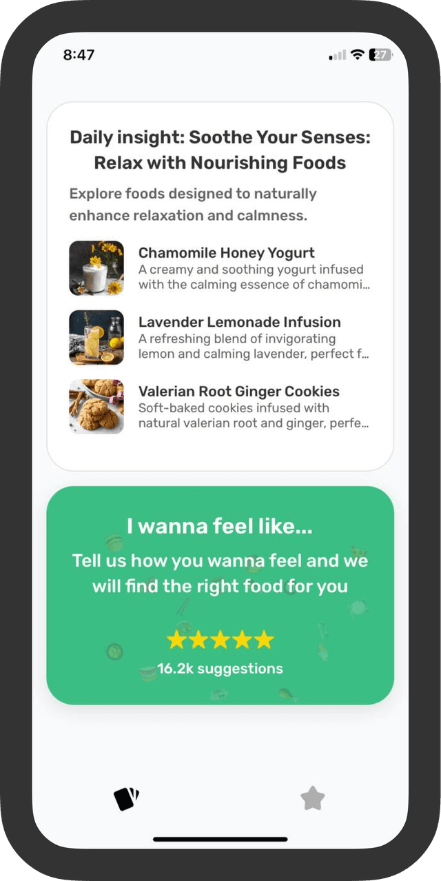 Foodmood app screenshot